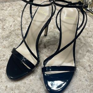 Strappy Cord Heeled Sandal Stilettos 37-38 7 1/2 M black
